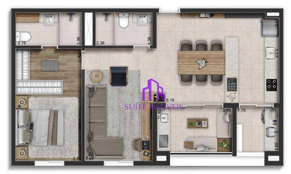 Apartamento, 2 quartos, 75 m² - Foto 6