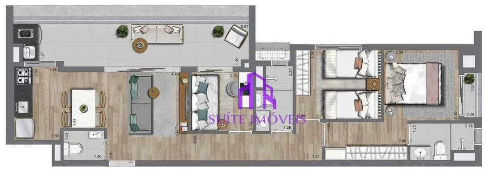 Apartamento, 3 quartos, 70 m² - Foto 4