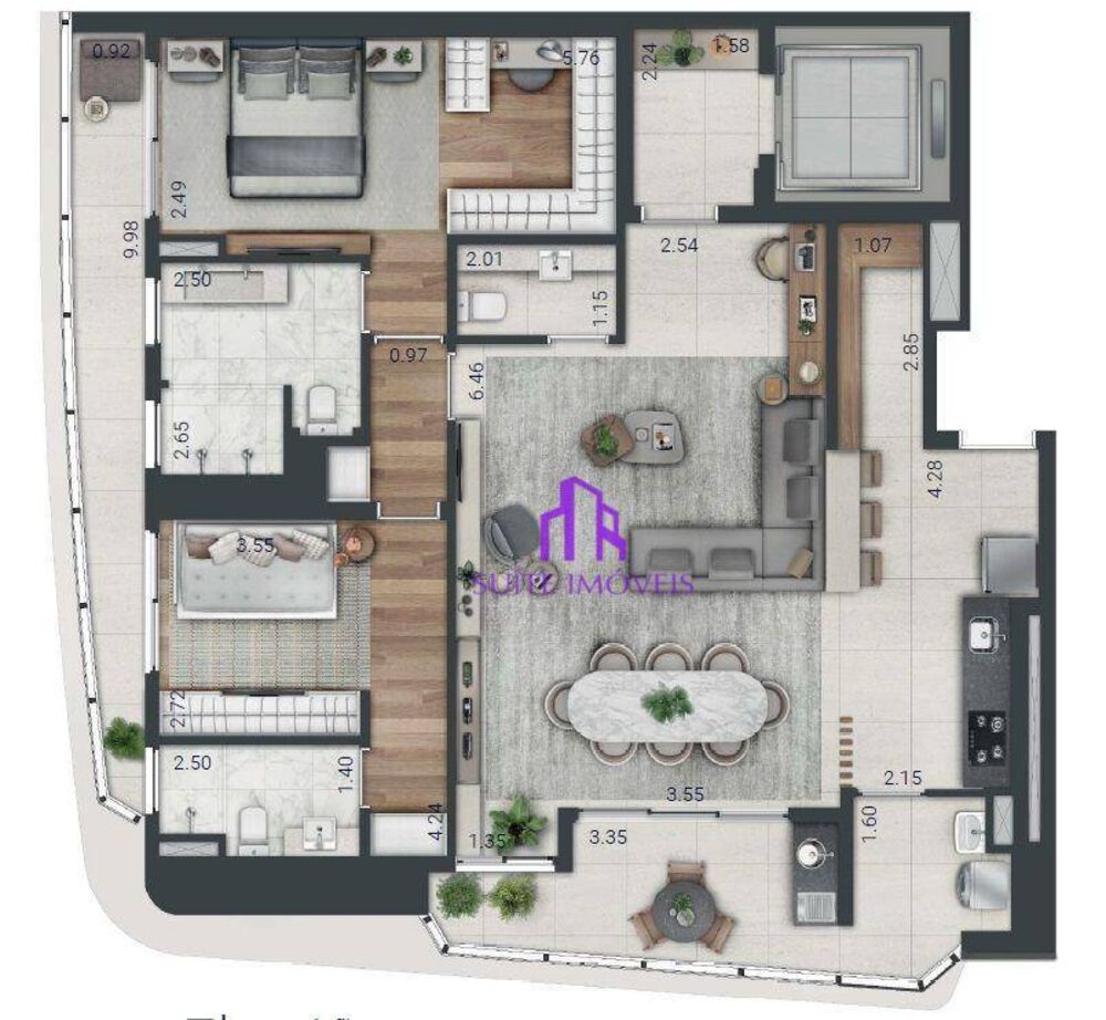 Apartamento, 3 quartos, 288 m² - Foto 7