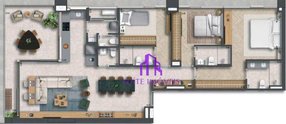 Apartamento, 3 quartos, 134 m² - Foto 4