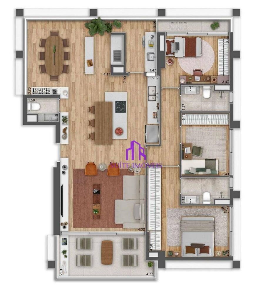 Apartamento, 2 quartos, 94 m² - Foto 2