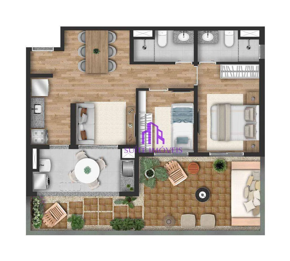 Apartamento, 2 quartos, 49 m² - Foto 2