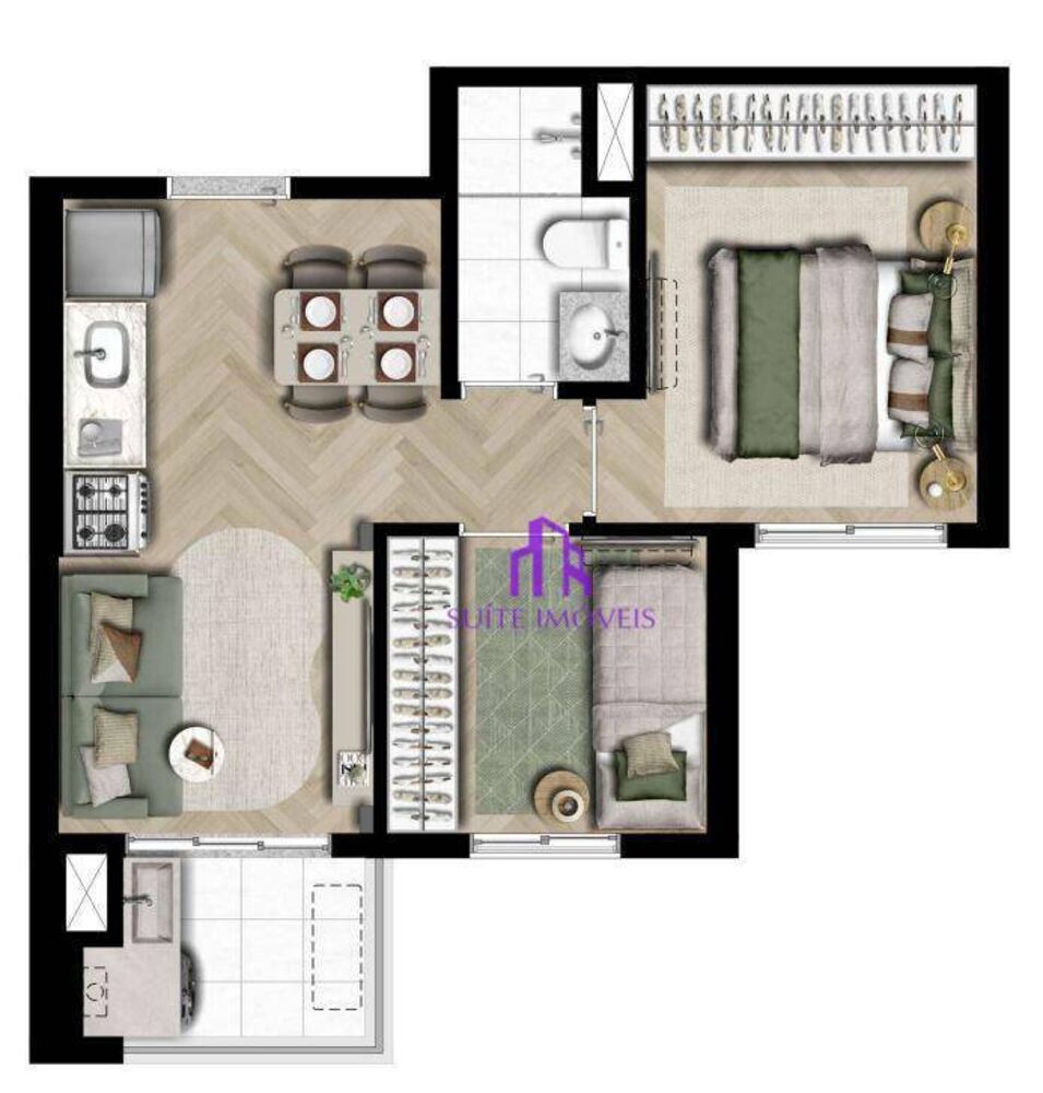 Apartamento, 2 quartos, 37 m² - Foto 1