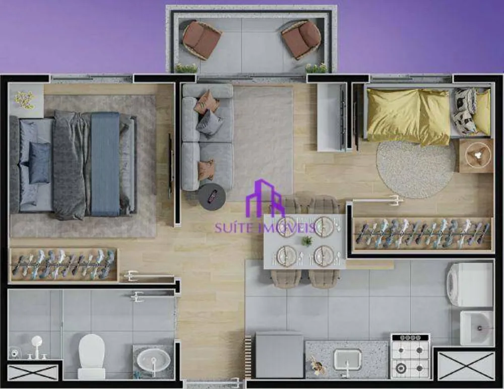 Apartamento, 2 quartos, 35 m² - Foto 3