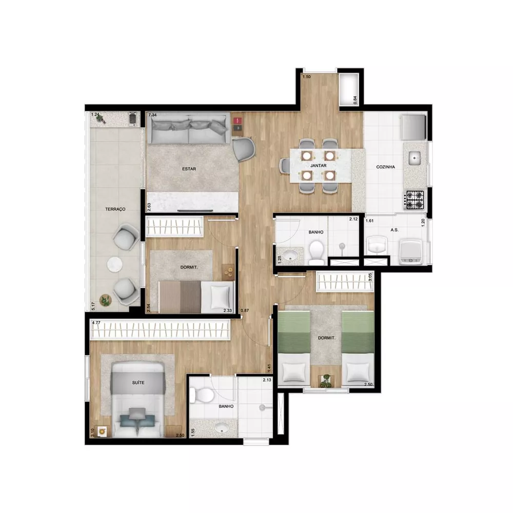 Apartamento à venda com 2 quartos, 49m² - Foto 12