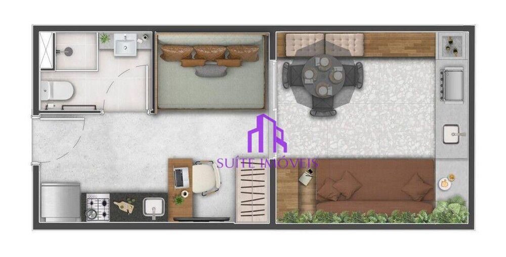 Apartamento, 1 quarto, 21 m² - Foto 2