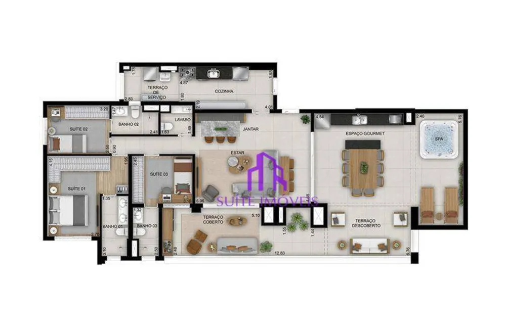 Apartamento, 3 quartos, 110 m² - Foto 1