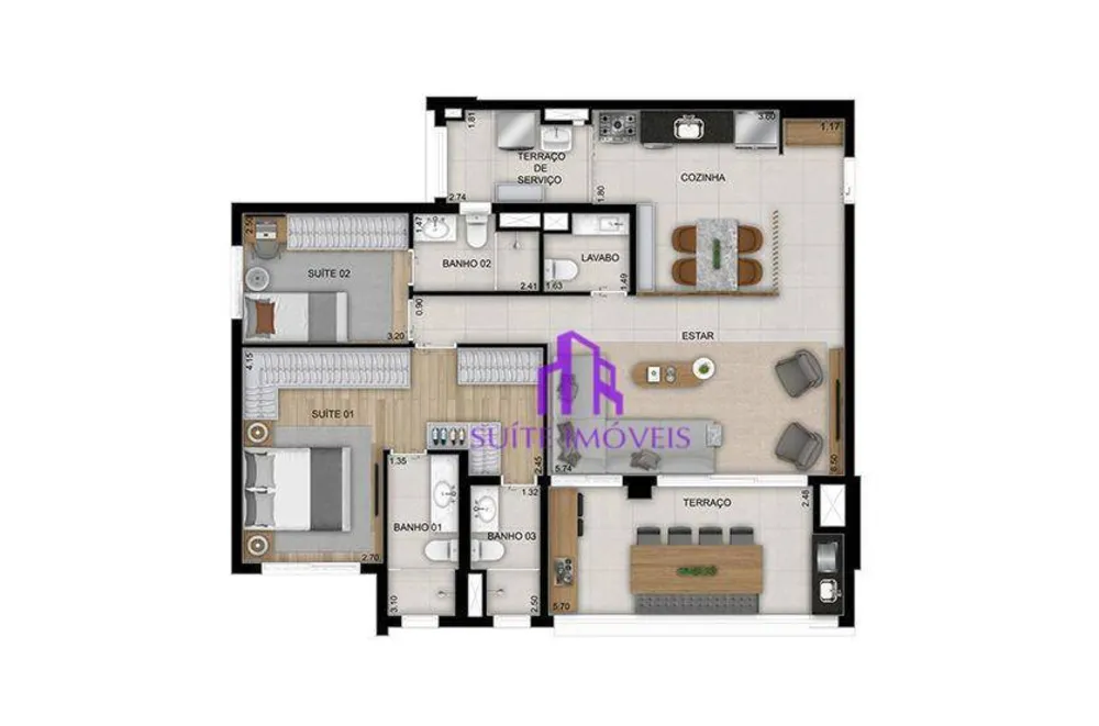 Apartamento, 3 quartos, 110 m² - Foto 4