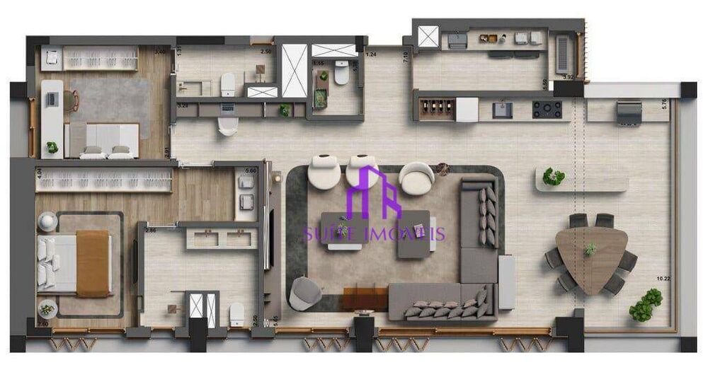 Apartamento, 3 quartos, 132 m² - Foto 2