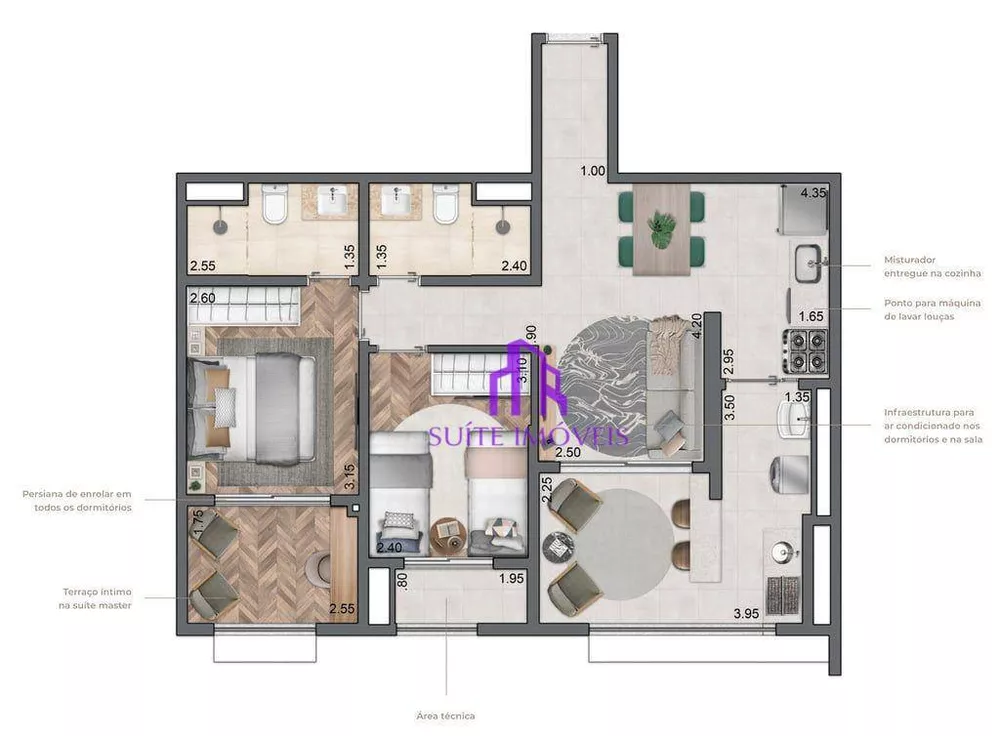 Apartamento, 2 quartos, 70 m² - Foto 5