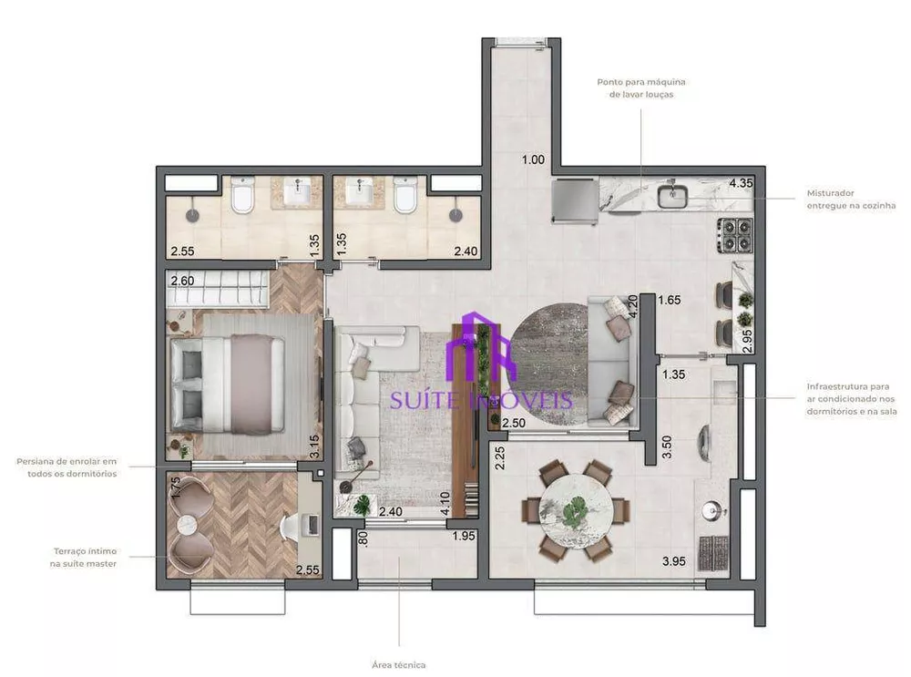 Apartamento, 2 quartos, 70 m² - Foto 7