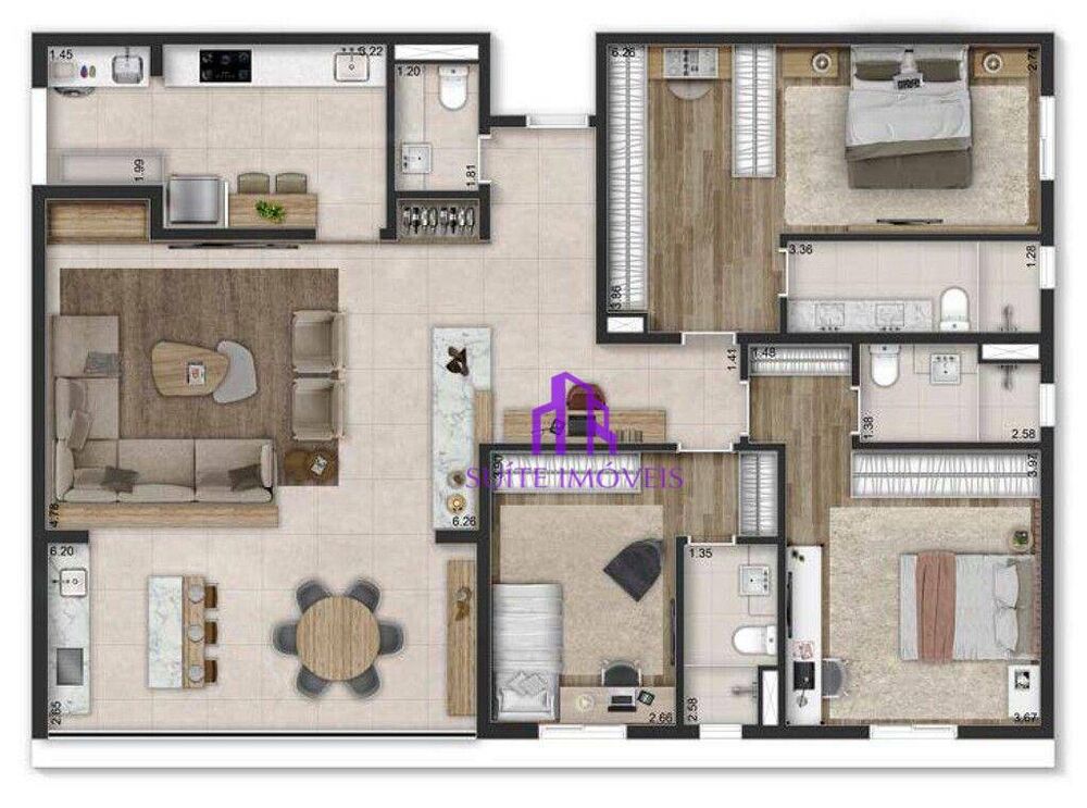 Apartamento, 3 quartos, 150 m² - Foto 9