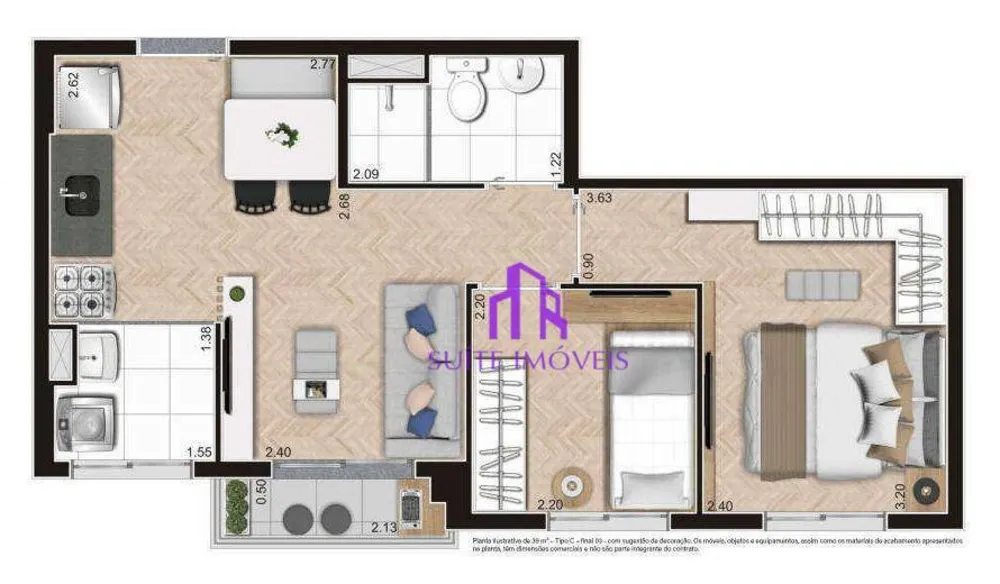 Apartamento, 2 quartos, 38 m² - Foto 1