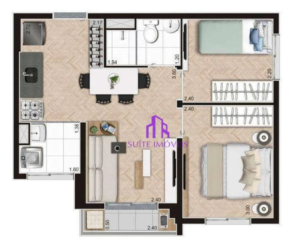 Apartamento, 2 quartos, 38 m² - Foto 4