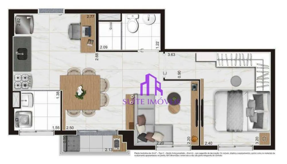 Apartamento, 2 quartos, 38 m² - Foto 3