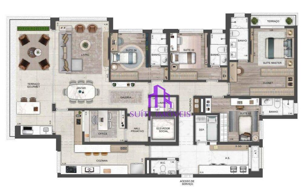 Apartamento, 4 quartos, 354 m² - Foto 3