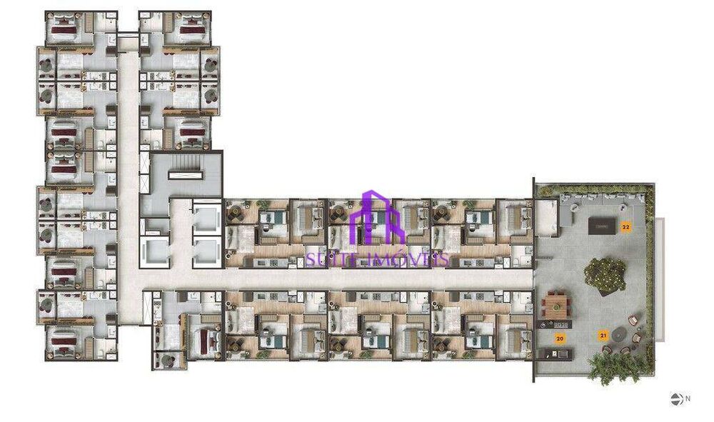 Kitnet-Studio, 28 m² - Foto 1