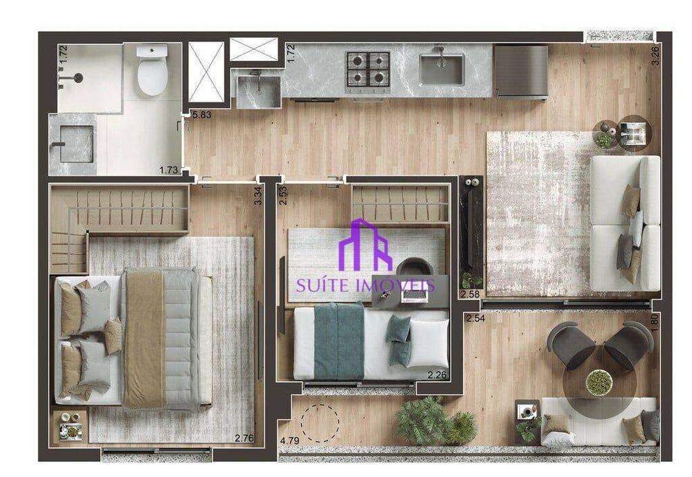 Kitnet-Studio, 28 m² - Foto 4