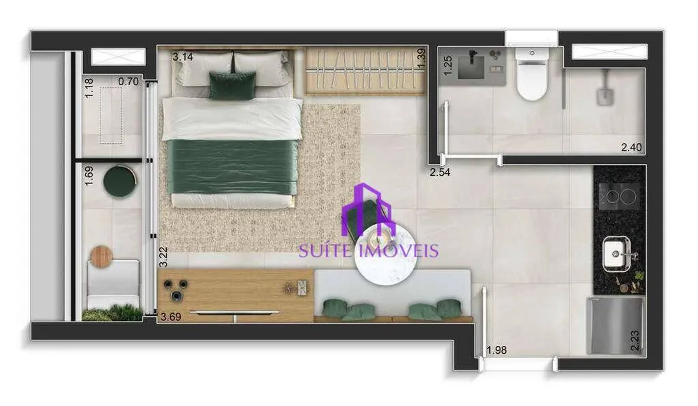 Apartamento, 2 quartos, 56 m² - Foto 3