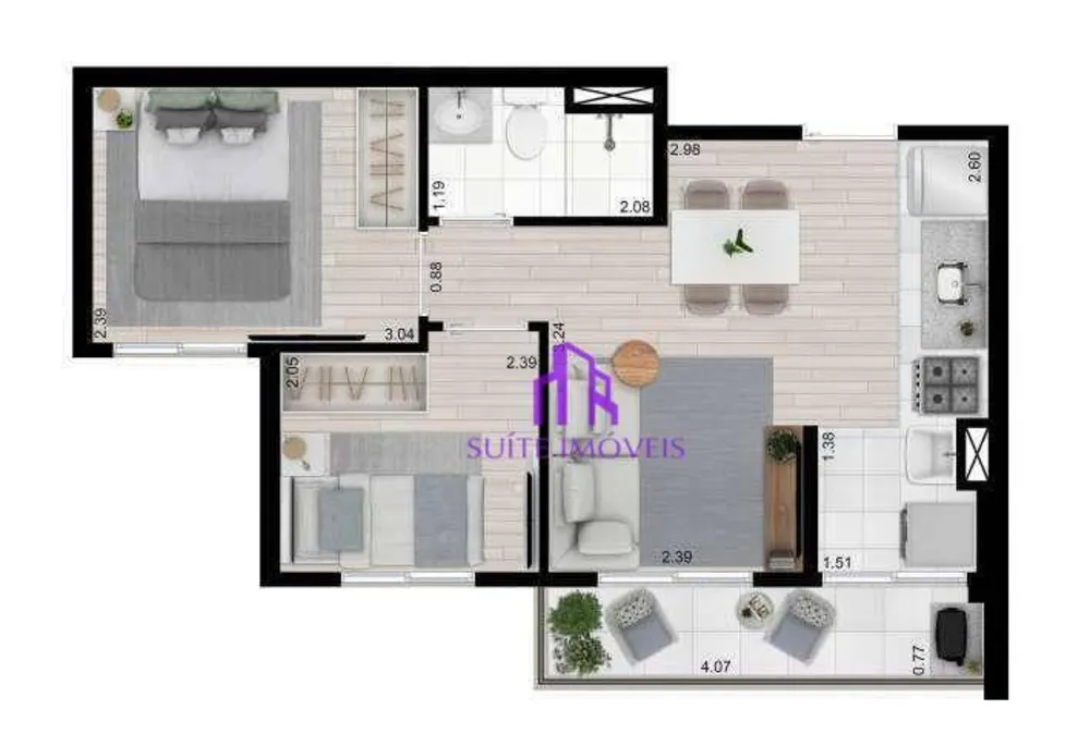 Apartamento, 2 quartos, 41 m² - Foto 4