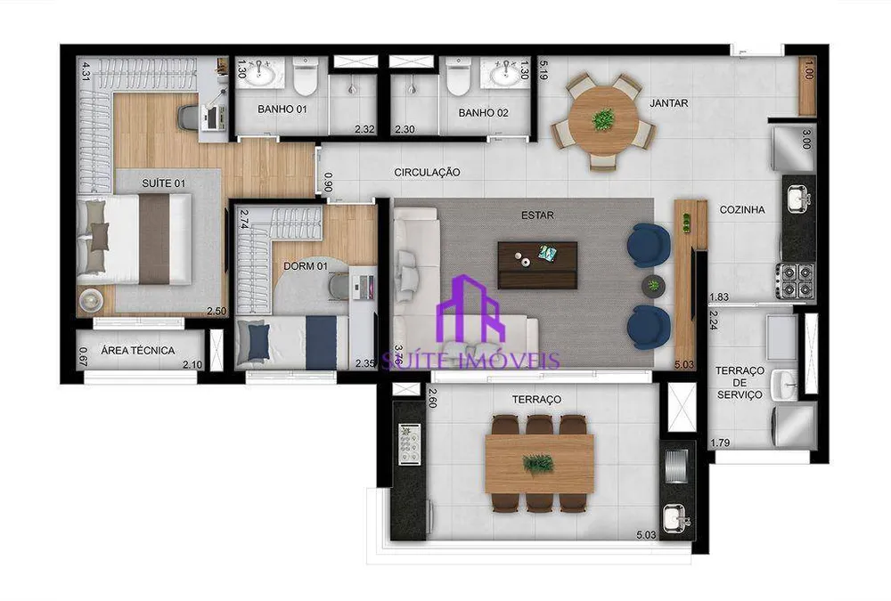 Apartamento, 1 quarto, 40 m² - Foto 8