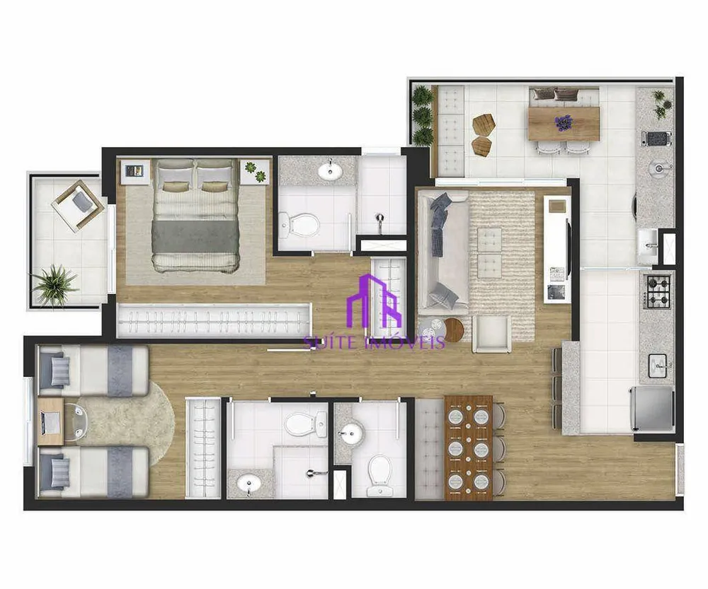 Apartamento, 2 quartos, 69 m² - Foto 7