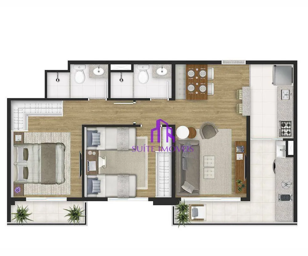 Apartamento, 2 quartos, 69 m² - Foto 6
