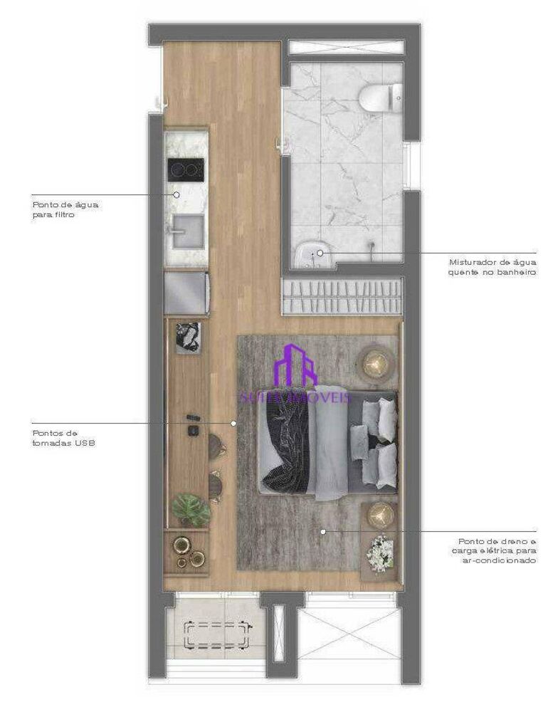 Apartamento, 1 quarto, 26 m² - Foto 4