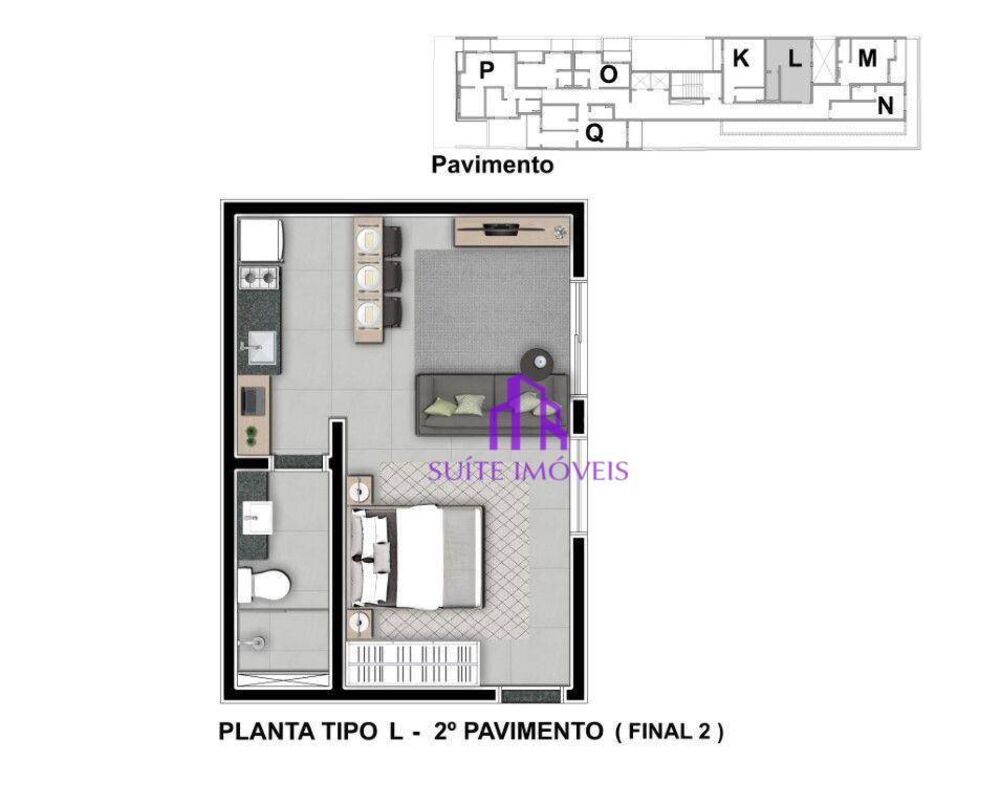 Apartamento, 2 quartos, 49 m² - Foto 1