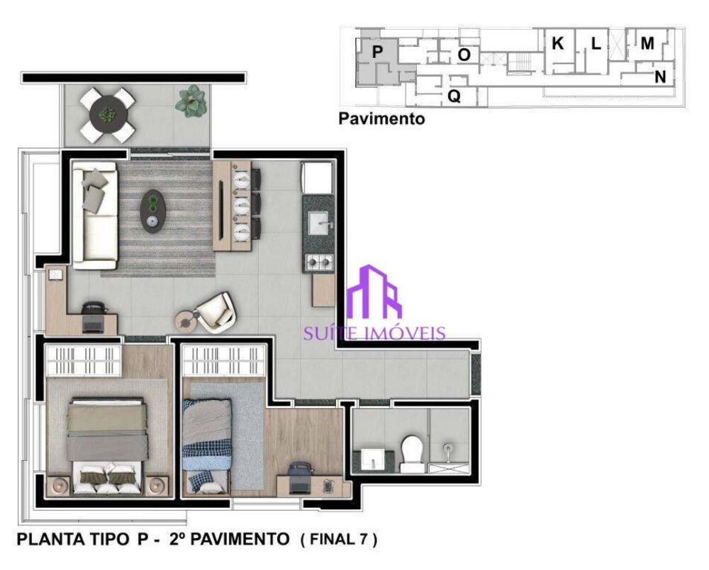 Apartamento, 2 quartos, 49 m² - Foto 3