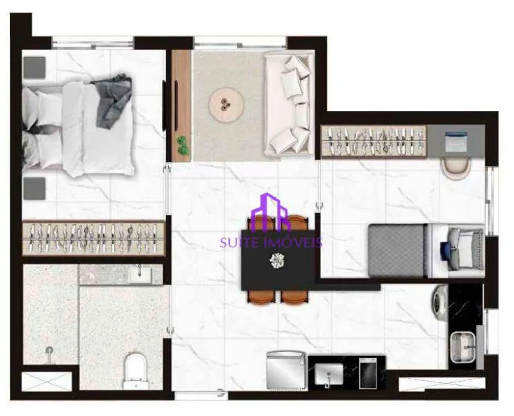 Apartamento, 2 quartos, 45 m² - Foto 2