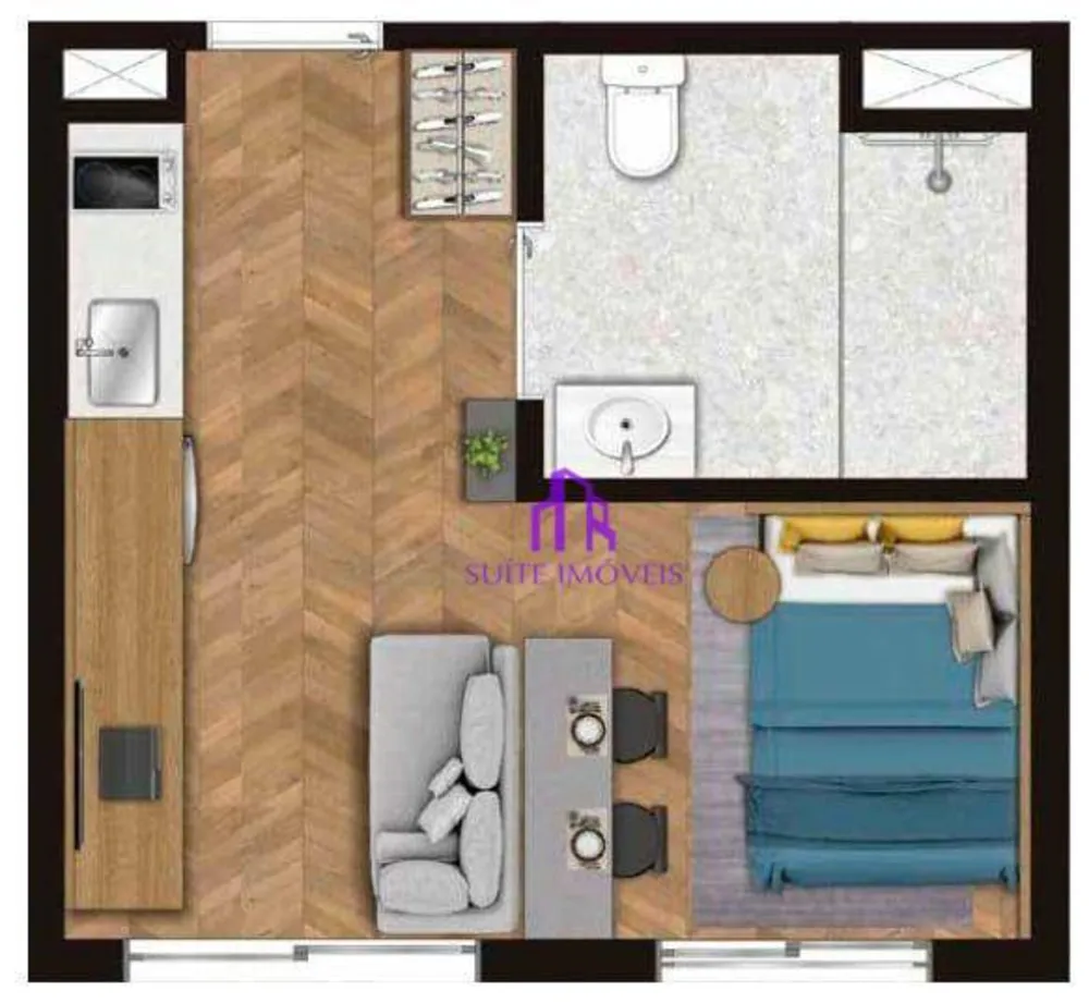 Apartamento, 2 quartos, 45 m² - Foto 1
