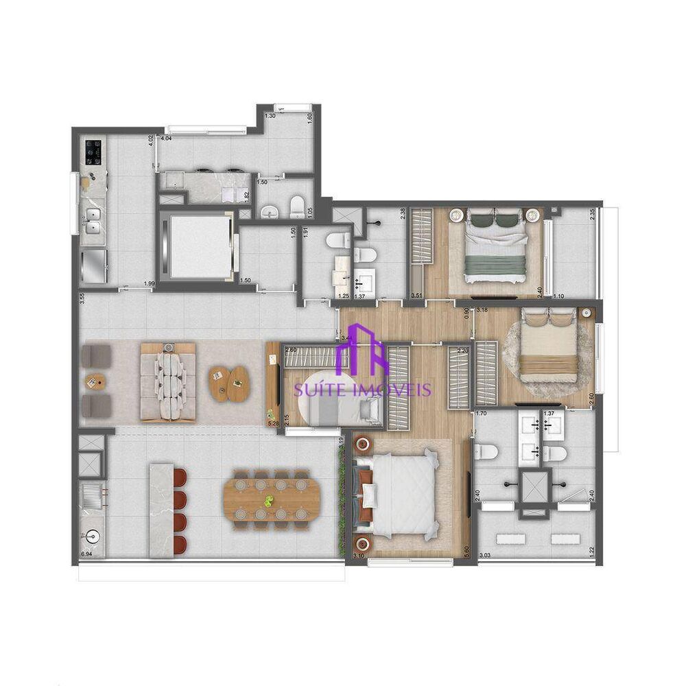 Apartamento, 3 quartos, 130 m² - Foto 9