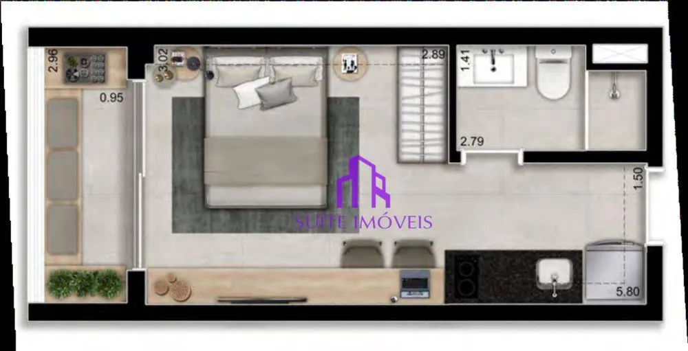 Kitnet-Studio, 23 m² - Foto 4