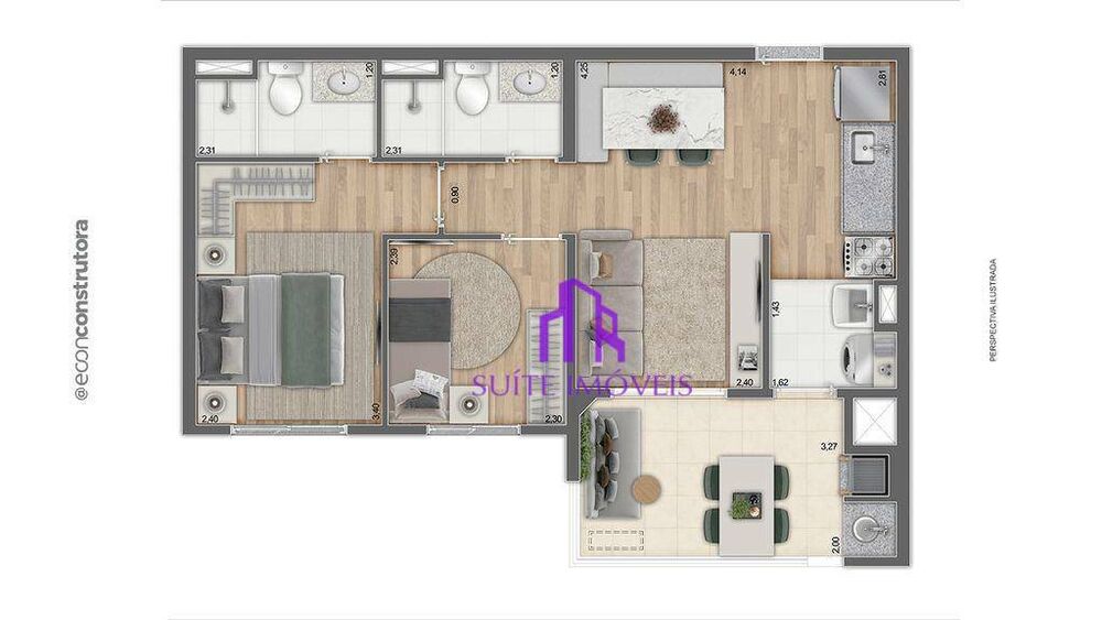 Apartamento, 2 quartos, 54 m² - Foto 17