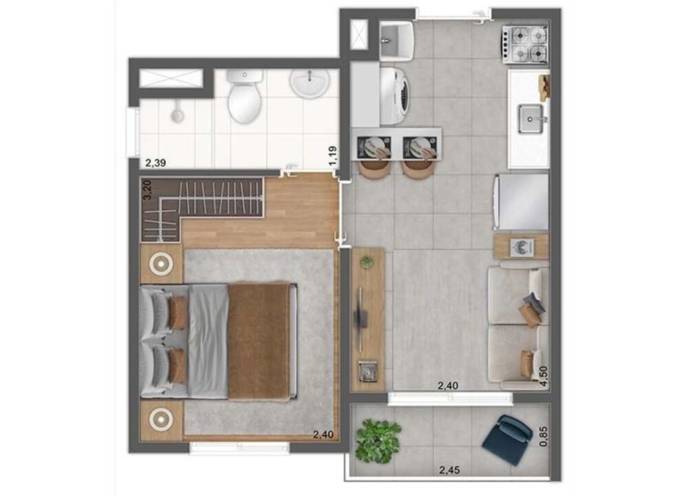 Apartamento, 1 quarto, 31 m² - Foto 16