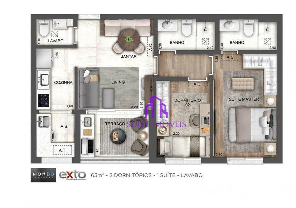 Apartamento, 3 quartos, 82 m² - Foto 1