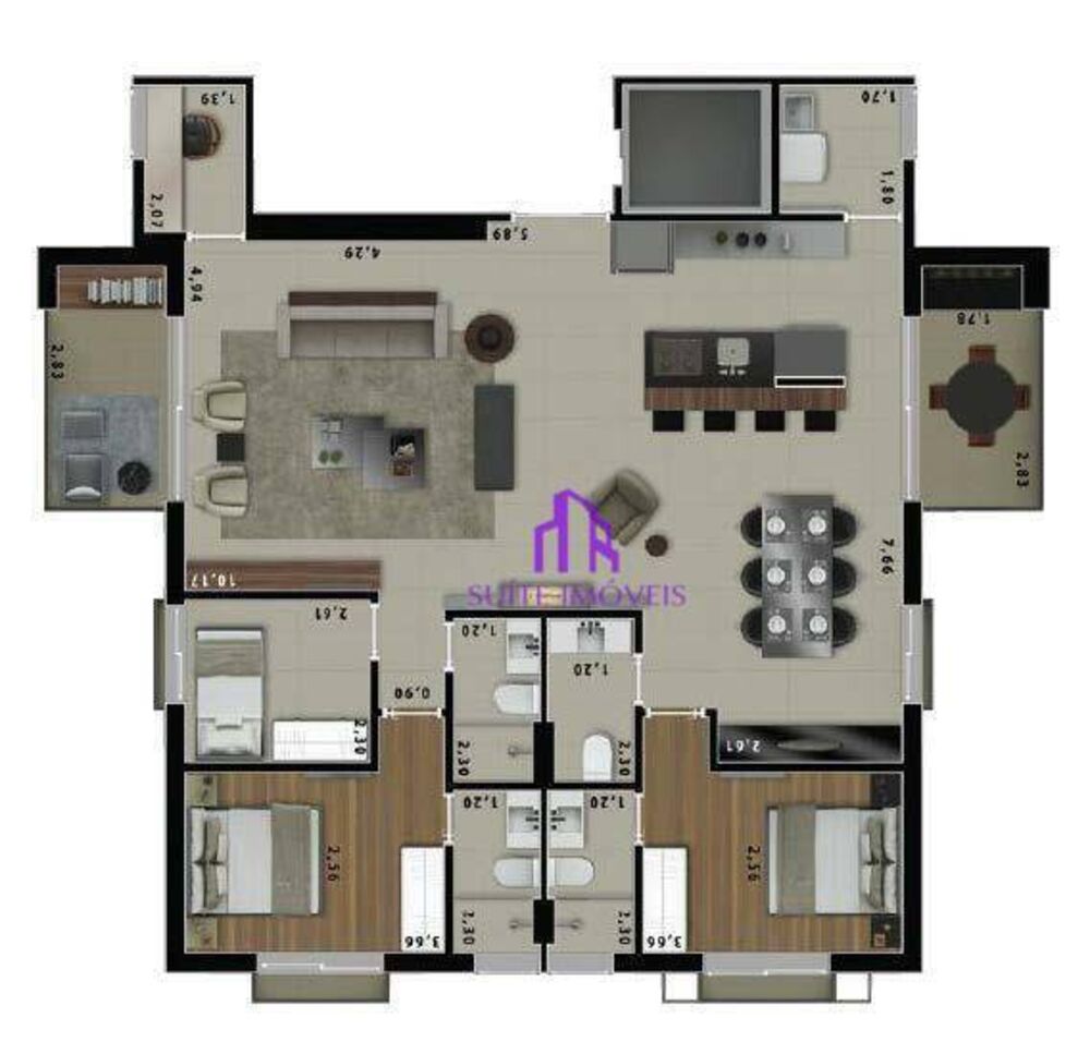 Cobertura, 2 quartos, 127 m² - Foto 12