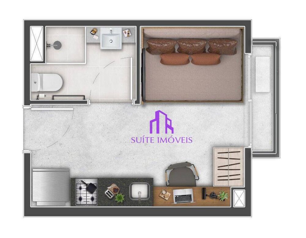 Apartamento, 1 quarto, 33 m² - Foto 3