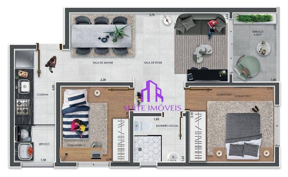 Apartamento à venda com 2 quartos, 48m² - Foto 29