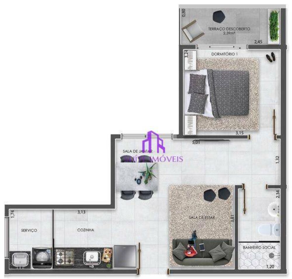 Apartamento à venda com 2 quartos, 48m² - Foto 26