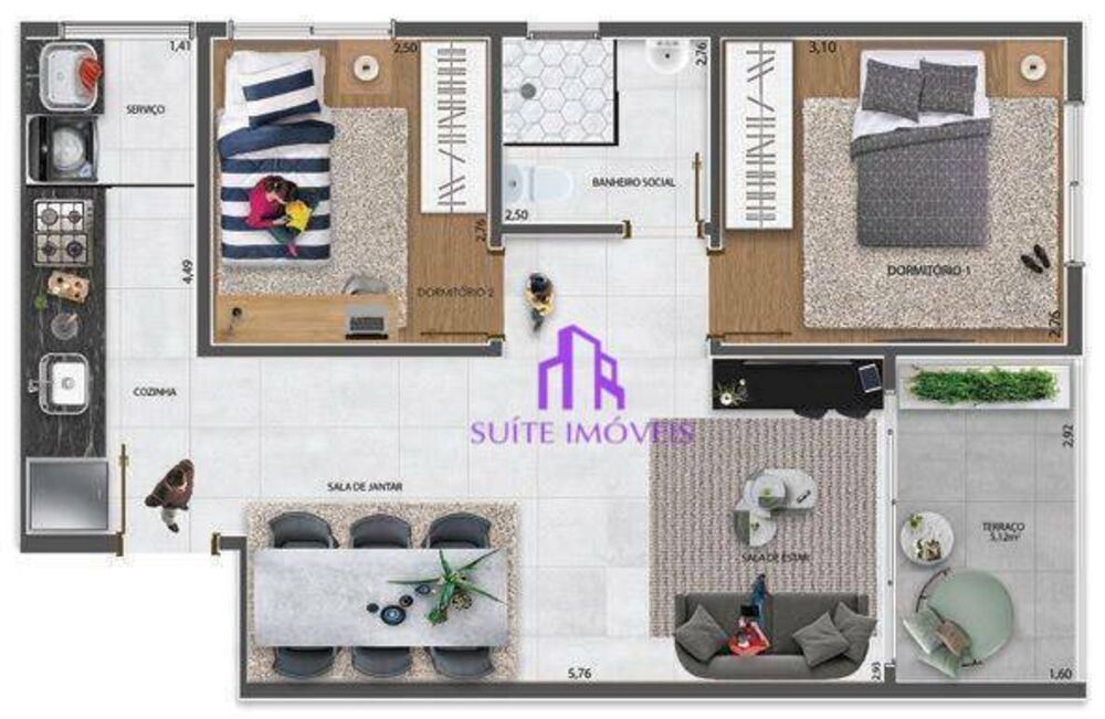 Apartamento à venda com 2 quartos, 48m² - Foto 22