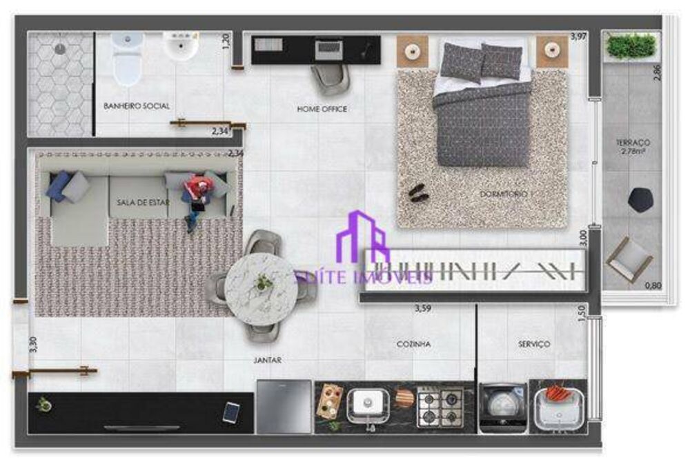 Apartamento à venda com 2 quartos, 48m² - Foto 19