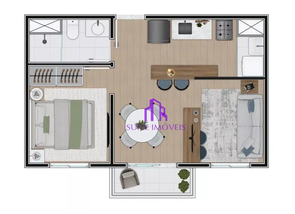 Apartamento, 2 quartos, 35 m² - Foto 6