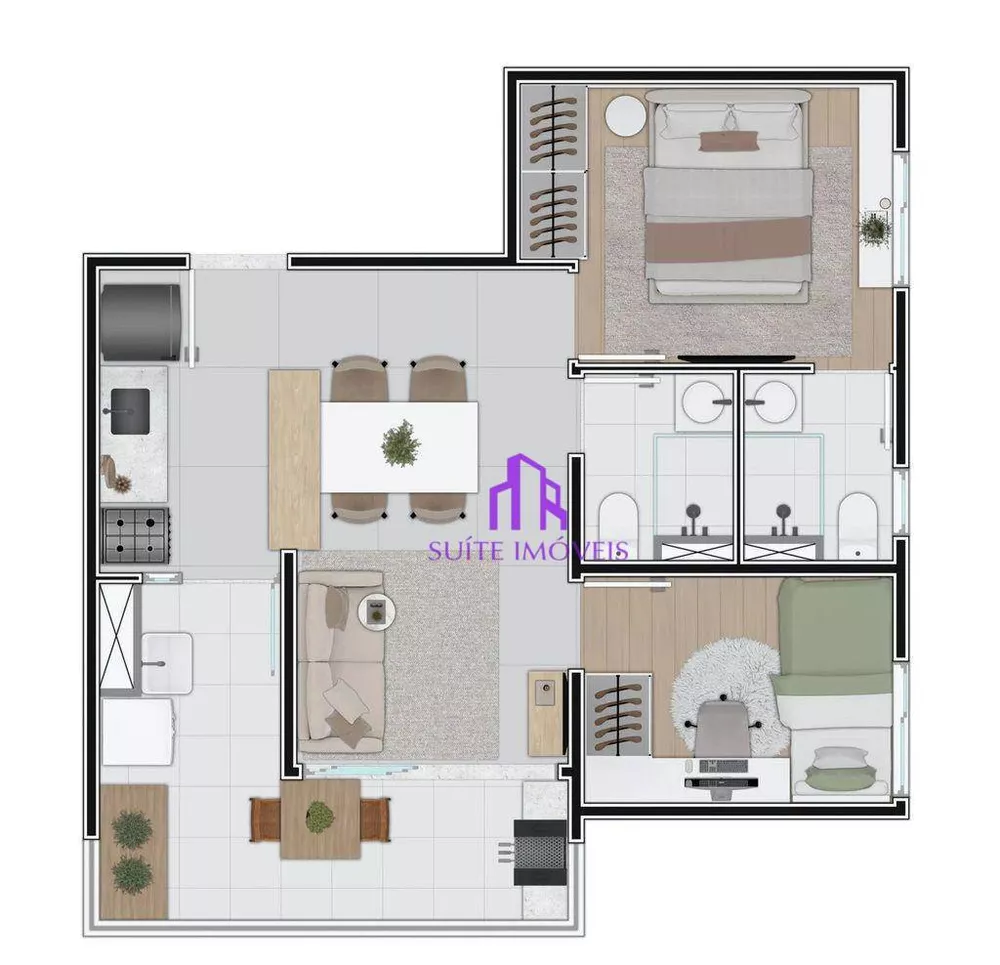 Apartamento, 2 quartos, 35 m² - Foto 1