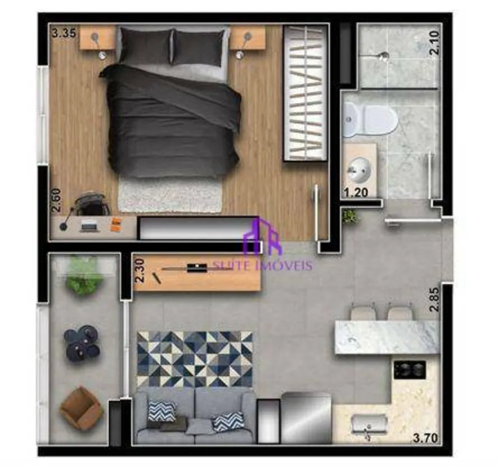 Apartamento, 3 quartos, 52 m² - Foto 3