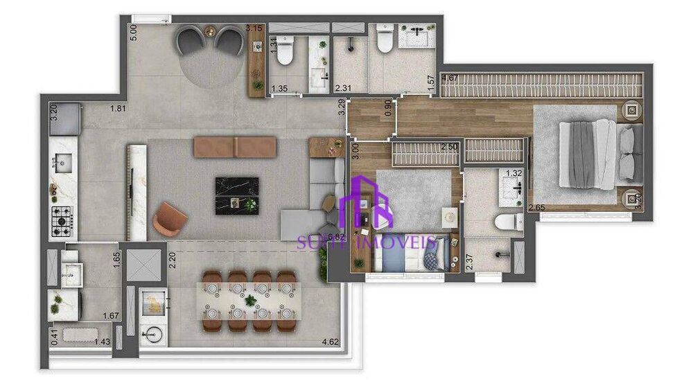 Apartamento, 3 quartos, 118 m² - Foto 2