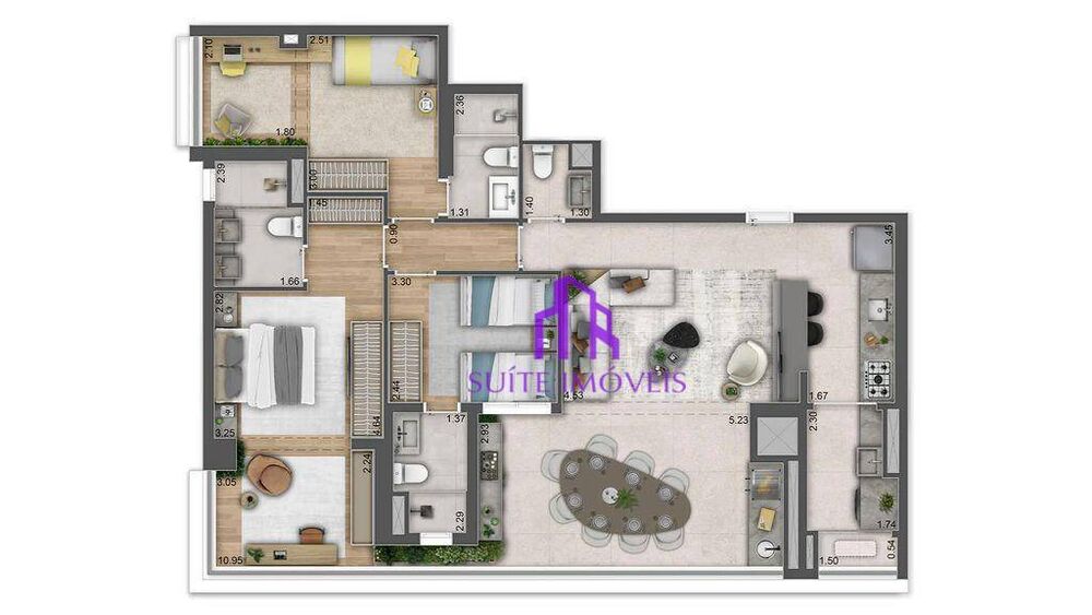 Apartamento, 3 quartos, 118 m² - Foto 3