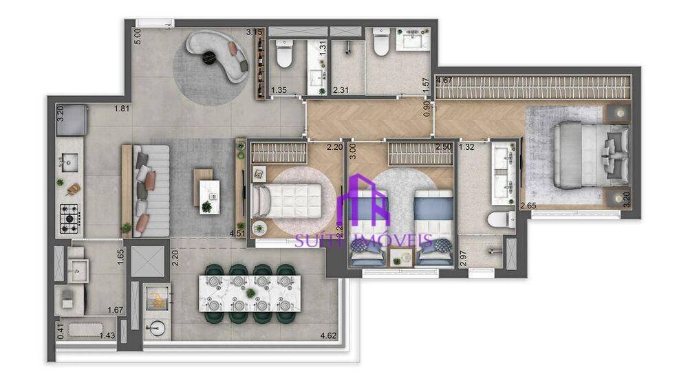 Apartamento, 3 quartos, 118 m² - Foto 1