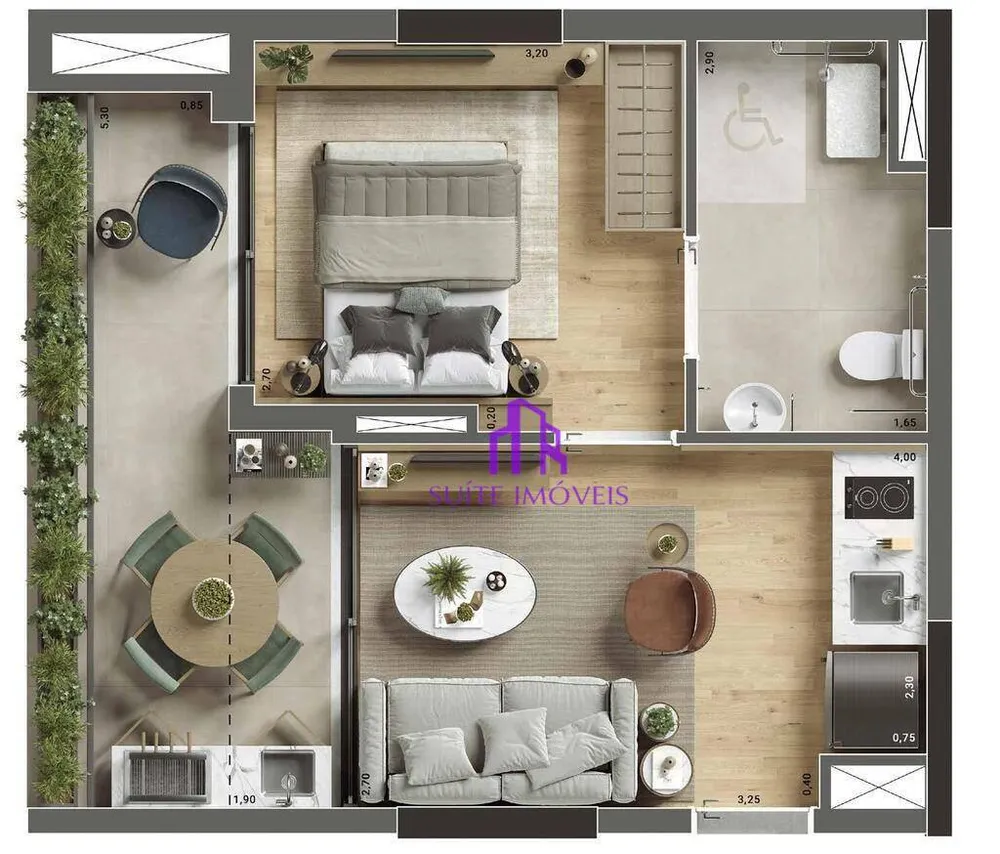Apartamento, 1 quarto, 39 m² - Foto 2